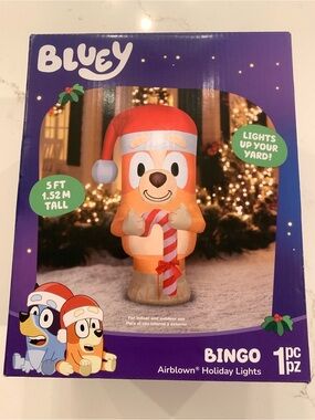 Bluey Bingo 5ft Airblown Inflatable Holiday Light Up Christmas Yard Decor NEW